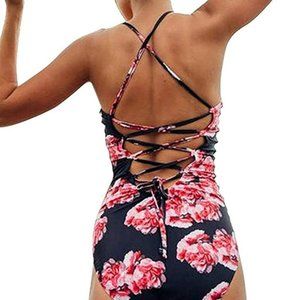 NWT! Floral One Piece Swimsuit, Swimwear, Bathing Suit, Sz 8